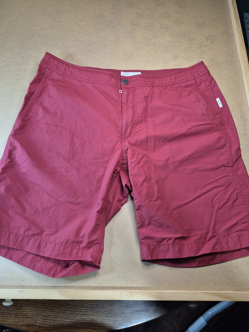 Onia Red Men's Swim Hybrid Shorts